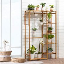 Ufine Bamboo Garment Rack 6 Tier Storage