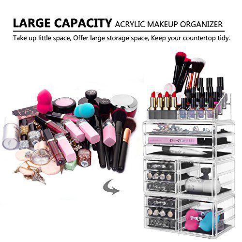 HBlife Acrylic Jewelry and Cosmetic Storage Drawers