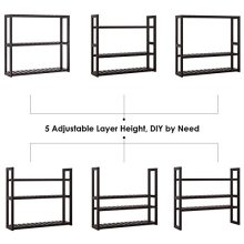 HOMFA Bamboo Bathroom Shelf 3-Tier, Multifunctional Adjustable Layer