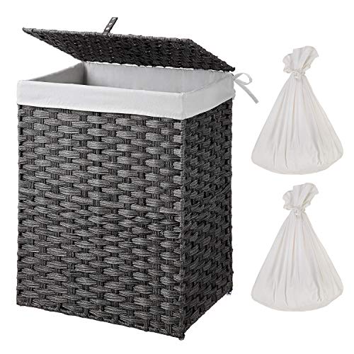 Laundry Hamper with 2 Removable Liner Bag