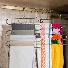 DOIOWN S-Type Stainless Steel Clothes Pants Hangers
