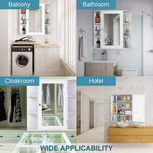 Tangkula Wall-Mounted Bathroom Cabinet with Mirror & Large Storage
