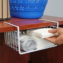 White Wire Under Shelf Storage Basket 4-Piece Set