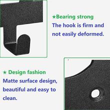 Towel Racks 5 Hooks Black Sandblasted Robe Hooks Wall Mount