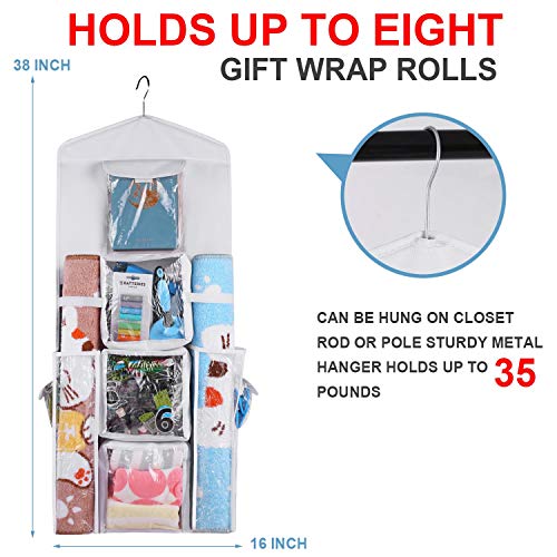 Double Sided Hanging Gift Wrapping Organizer Storage Bag