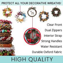 Water Resistant Holder with Clear Plastic Front for 24 Inch Wreaths