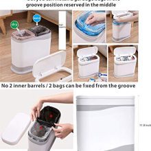 Cq acrylic 12 Liter Slim Plastic Trash Can