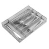 Effortless Kitchen Drawer Harmony with GBmall 5-Compartment Steel Mesh Cutlery Tray - Organize Your Silverware with Style