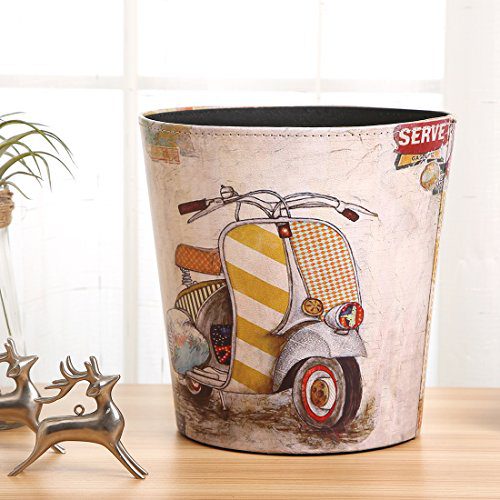 HMANE Wastebasket, British Style PU Leather