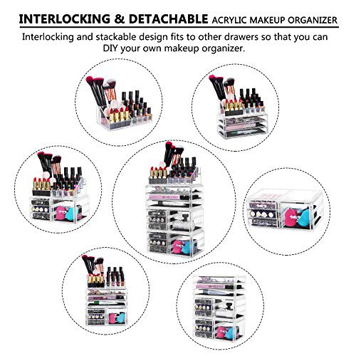 HBlife Acrylic Jewelry and Cosmetic Storage Drawers