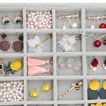 Outdoorfly Velvet Stackable 30 Grid Jewelry Tray