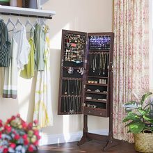 SONGMICS 6 LEDs Mirror Cabinet Armoire