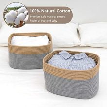 Foldable Woven Basket with Handles for Clothes, Toy, Makeup, Books