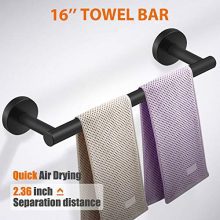 5-Pieces Matte Black Bathroom Hardware Set