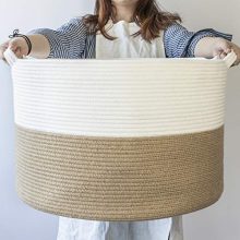 INDRESSME XXXLarge Jute Rope Basket
