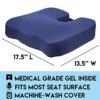 Gel Seat Cushion for Long Sitting, Orthopedic Gel & Memory Foam