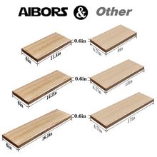 AIBORS Floating Shelves for Wall, Rustic Wood Wall Shelves Decor Set