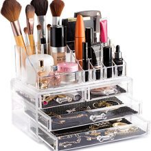 Clear Cosmetic Storage Organizer Jewelry and Hair Accessories