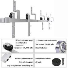 Elevate Your Space with 4FT-18FT Trendy Sliding Bypass Barn Door - Stainless Steel Double Doors Kit