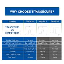 TitanSecure White Wire Shelf Dividers for Closets