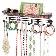mDesign Closet Wall Mount Males's Accessory Storage Organizer