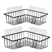 Asija 2-Pack Corner Shower Caddy - Stainless Steel Adhesive Shower