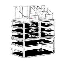 Makeup Organizer 3 Pieces Acrylic Cosmetic Storage Drawers
