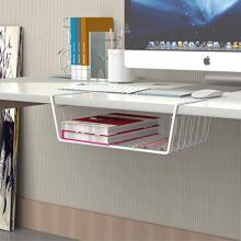 Wire Baskets Under Shelves Storage Rack