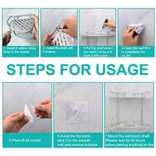 Corner Shower Caddy Storage Rack for Toilet, Shampoo