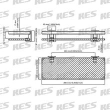 KES Aluminum Bathroom Glass Shelf Tempered Glass Rectangular