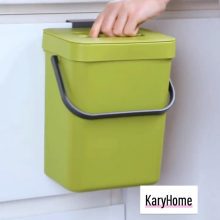 Hanging Small Trash Can with Lid Under Sink