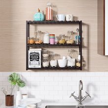HOMFA Bamboo Bathroom Shelf 3-Tier, Multifunctional Adjustable Layer