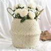 BXzhiri Seagrass Wicker Basket Flower Pot Folding Basket