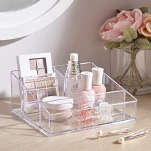 STORi Clear Plastic Vanity Makeup Organizer