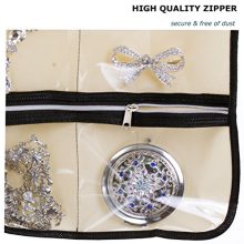 MISSLO Zippered Jewelry Organizer Hanging For Travel