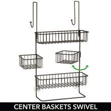 Storage Organizer Center with Built-in Towel Holders and Baskets