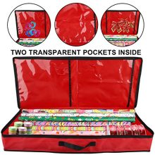 PinnacleT1 Holiday Hanging Gift Wrapping Paper Storage Bag