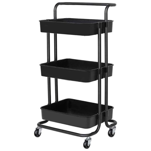 YANXUS 3-Tier Rolling Utility Cart with Handle Makeup Cart