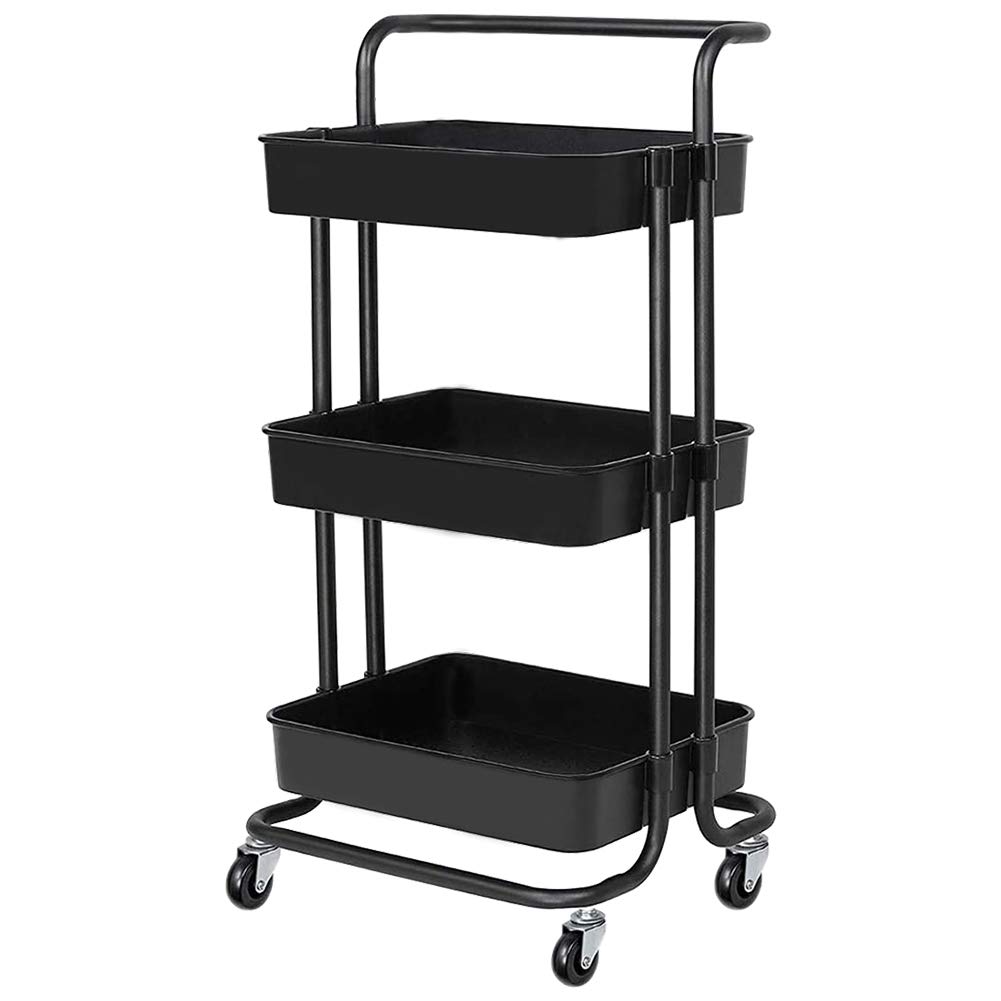 YANXUS 3-Tier Rolling Utility Cart with Handle Makeup Cart
