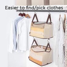 2-Shelf Hanging Closet Organizer - Space-Saving Storage for Dorms, Condos, Bedrooms, and More