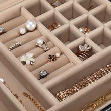 Jewelry Box with Glass Lid 2 Drawers
