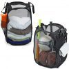 Mesh Pop-Up Laundry Hamper Basket with Side Pocket