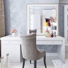 360° Rotating Makeup Organizer Carousel Vanity