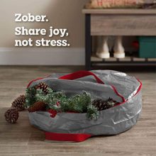 ZOBER Christmas Wreath Storage Bag 24"