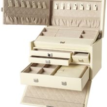 WOLF London Medium Jewelry Box, Cream