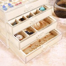 Acrylic Jewelry Box with 4 Drawers