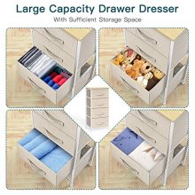 4 Drawer Fabric Dresser Storage Tower