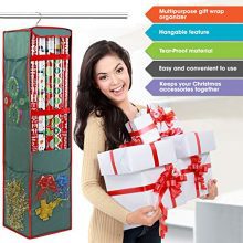Hanging Wrapping Paper Storage Bag Organizer