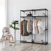 Closet Storage Organizer Portable Wardrobe with Hanging Rods