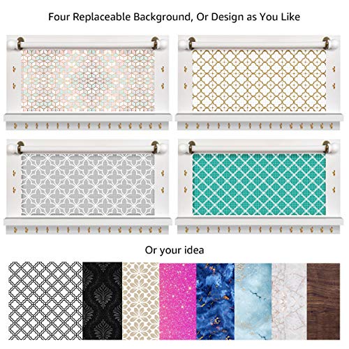 White Wall-Mounted Mesh Jewelry Organizer